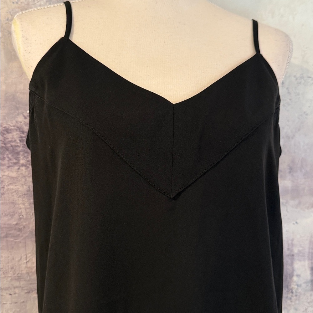 Veronica M. Elegant Black Women's Adjustable Tank Top Size Large - Picture 2 of 6